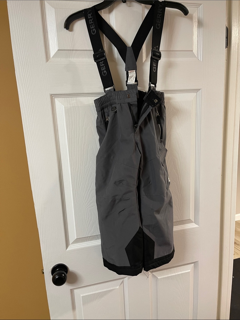 Gerry Weber Gray Ski Bib Pants with Black Suspenders